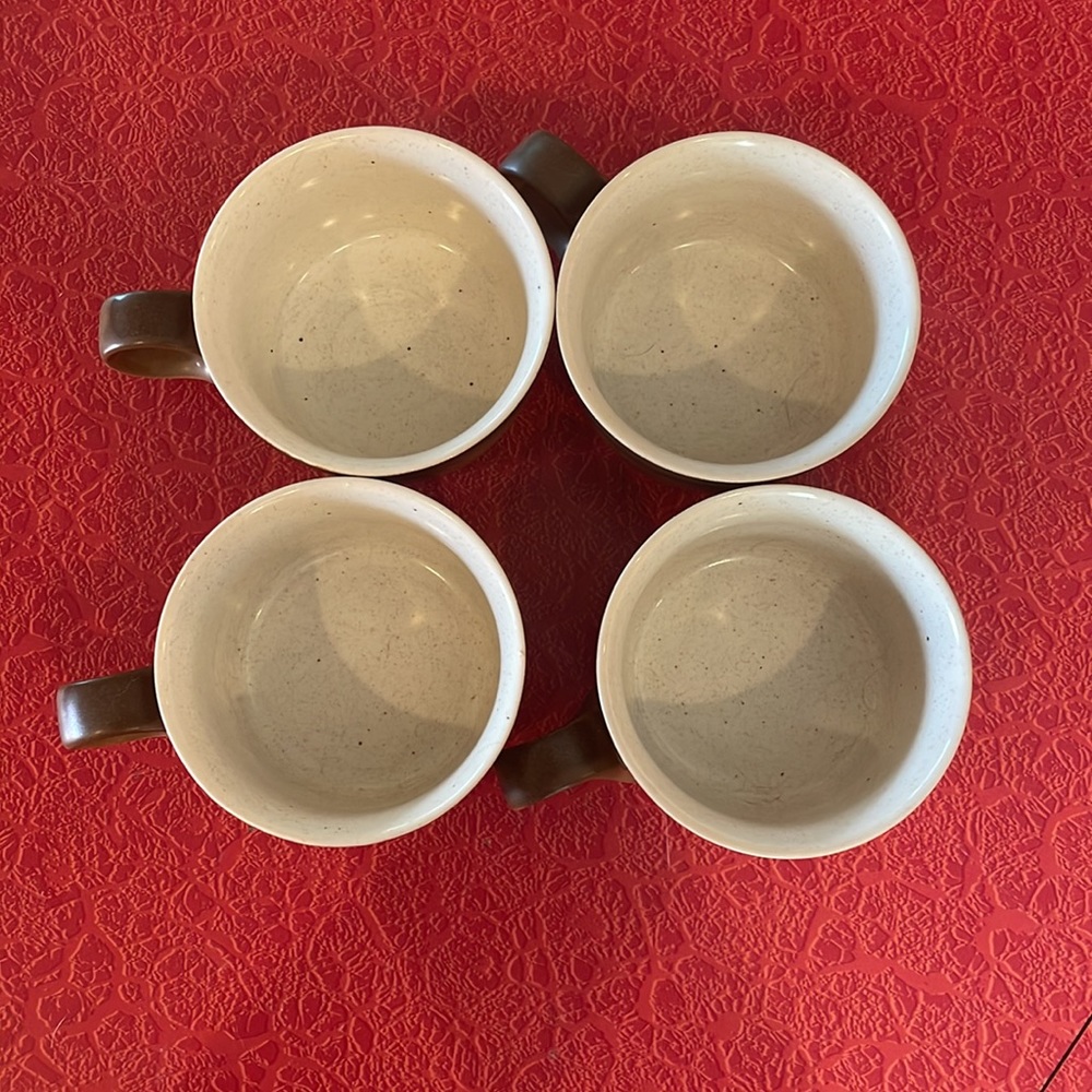 Four mid century modern mikasa potters art Ben siebel mugs set of 4 vintage! - Picture 4 of 5
